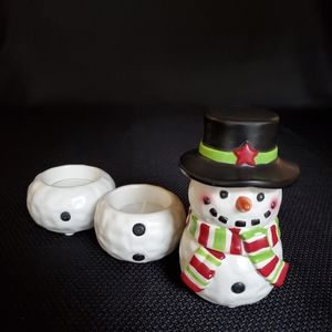 Snowman Candle Holders Yankee Candle